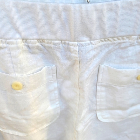 Athleta Pull On 100% Linen Shorts Size 14 - Picture 11 of 16